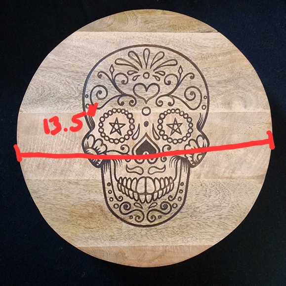 Large Sugar Skull Lazy Susan 13.5" - Picture 2 of 3